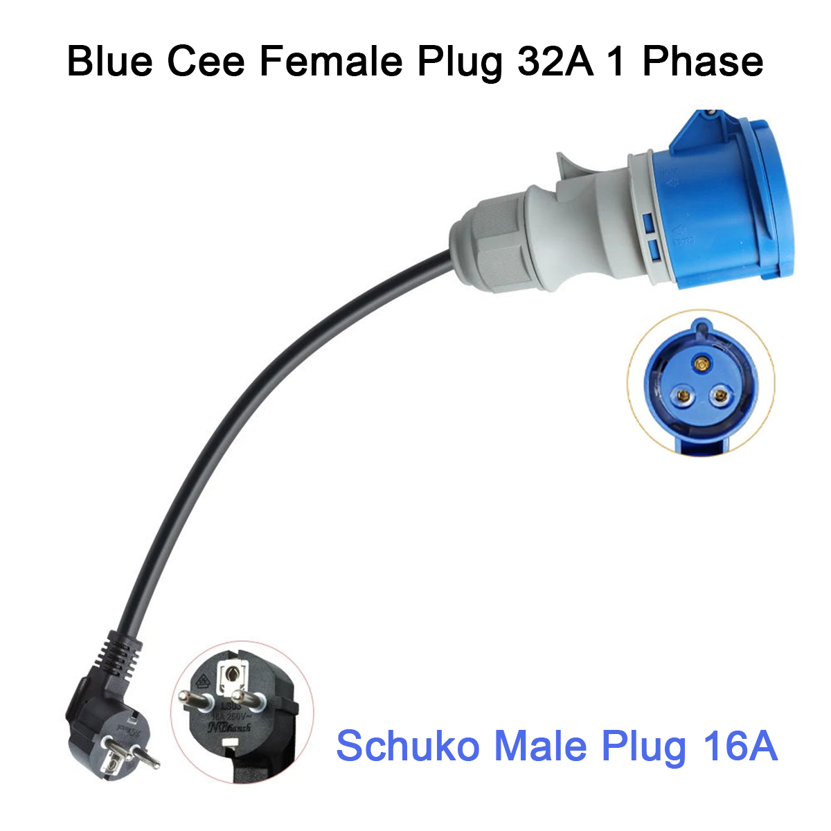 NTO 블루 CEE 여성형 전원 플러그 3홀 소켓 -  - Ev Charger Adapter 리뷰 및 가격